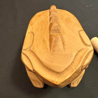 Handmade 7" Frog Guiro Scraper Rasper, Rhythm Fusion, with Beater-MINT image 5