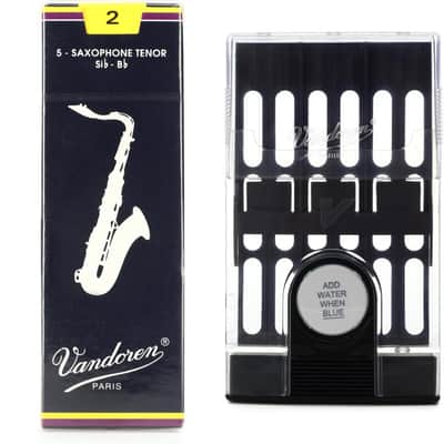 Vandoren SR222 - Traditional Tenor Saxophone Reeds with Reed Case - 2.0 (5-pack) image 1