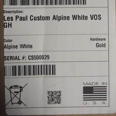 Gibson Ltd Ed Les Paul Custom 2025 - Antique Alpine White VOS image 12