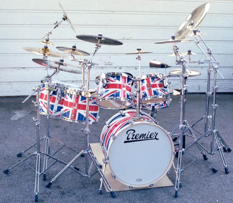 Very Rare Premier Drums - Artist Birch Union Jack Wrap image 1