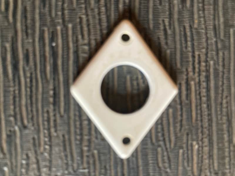 Silvertone Harmony Toggle Switch Plate Diamond 💎 1960s - White image 1
