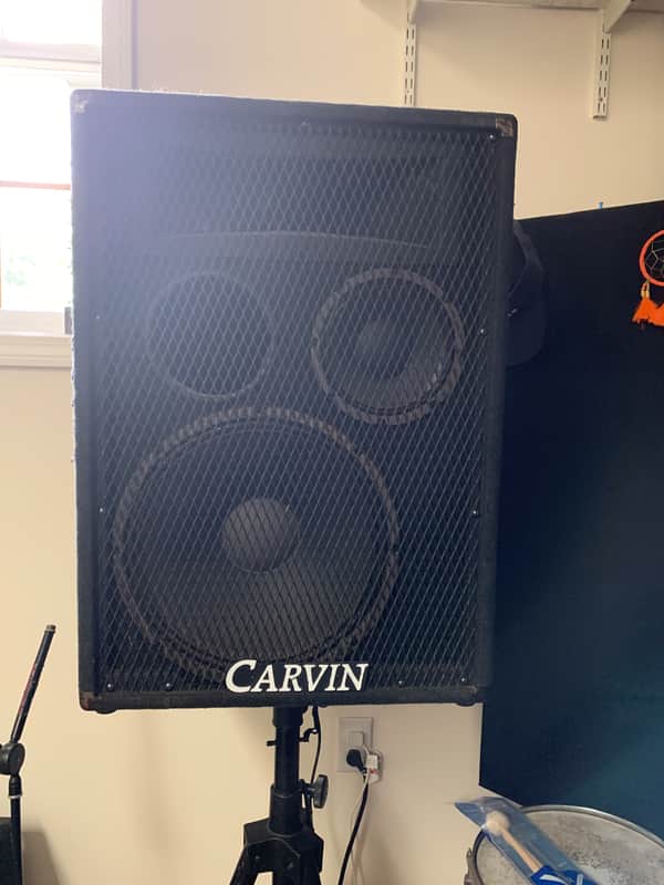 Carvin PM 1584 Three Way PA/Monitor Speakers 2013 Black image 1