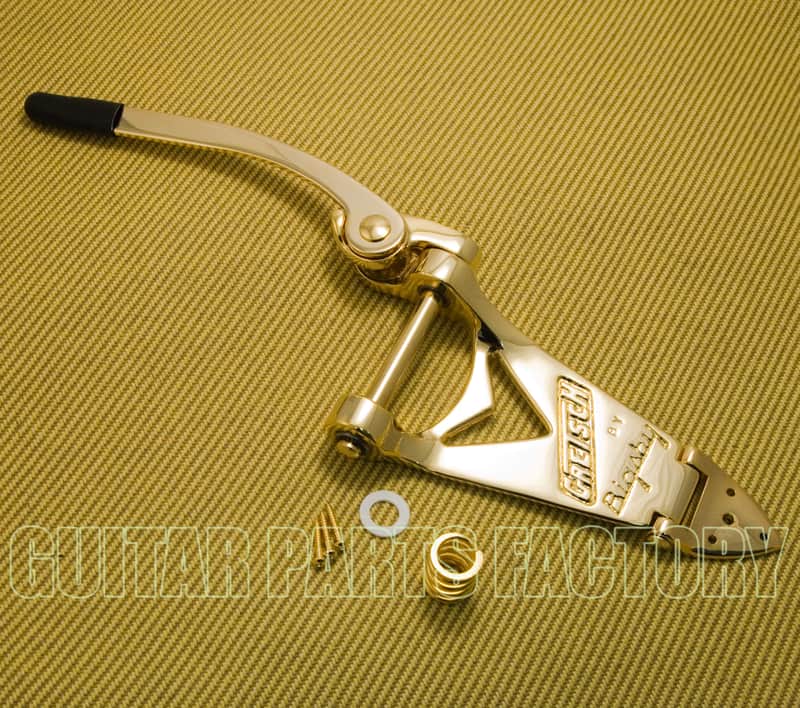 006-0136-100 Gretsch Guitar Tailpiece Bigsby B3G Gold with | Reverb