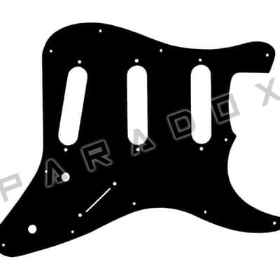 Custom Pickguard For 2017 - 2021 Made in Indonesia Squier Mini Stratocaster V2 - Solid Black Thin .060" image 1