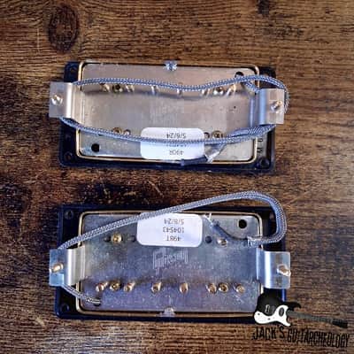 Gibson USA 490R (7.80k) & 498T (14.10k) Pickup Set w/ Rings (2020s - Gold w/ Black Rings) image 7