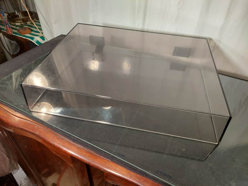 Technics Factory Dustcover with hinges for SP 15 , used with Technics Plinth SH B1, B2, B3 image 1