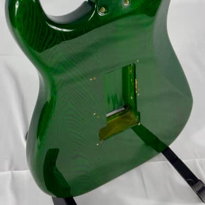 ESP Vintage Plus Strat Style Electric Guitar Body MIJ Japan 1990’s - Trans Green image 12