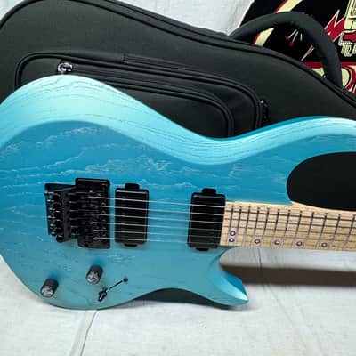 Kiesel A2 6 6-string Guitar with Gig Bag - Blue Mist Metallic image 2