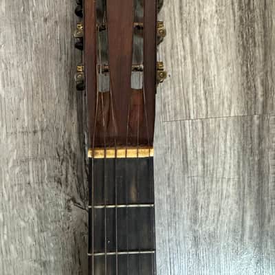 Antique 1920s Parlor Guitar Oscar Schmidt George Washburn Regal Supertone Walnut image 10