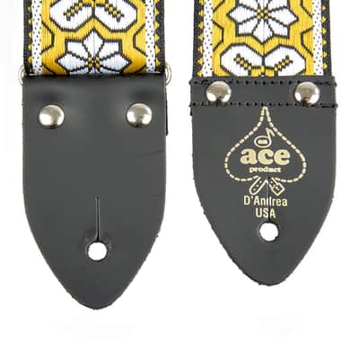 D’Andrea Ace Vintage Reissue Guitar Strap – Greenwich – Replica of Guitar Strap Used by Bob Dylan, Featured on Greatest Hits Album Cover image 3