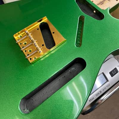 Warmtone Custom Guitars Tele Style Guitar Body “Pure Green” image 10
