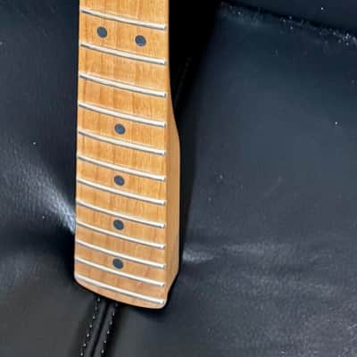 Fender Satin Roasted Maple Stratocaster Neck, 22 Jumbo Frets, Flat Oval Shape image 8