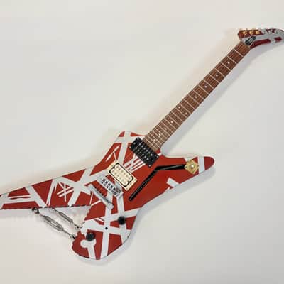 EVH Shark 2019 Burgundy/Silver Stripes image 1