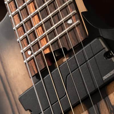 Cort KX507MS-NBB KX Series Pale Moon Ebony Top Mahogany Body Maple & Purple Heart 5-Ply Laminated Neck 7-String Multiscale Electric Guitar image 17
