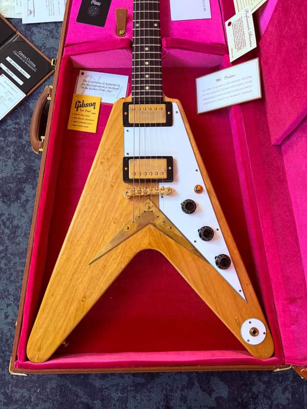 Gibson Flying V '58 Korina Reissue 2024 - Birdseye image 1