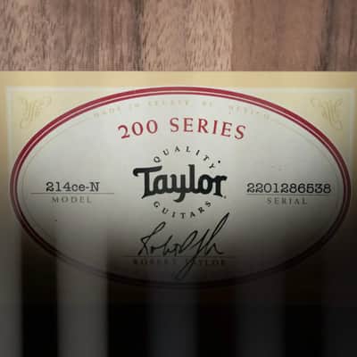 Taylor 214ce-N Nylon Grand Auditorium Acoustic/Electric Guitar with Gig Bag image 16