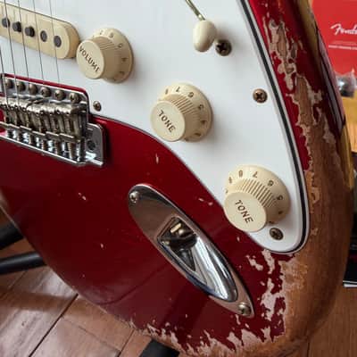 2025 Fender Custom Shop Stratocaster Pro SR25 Super Heavy Relic - Candy Apple Red image 6