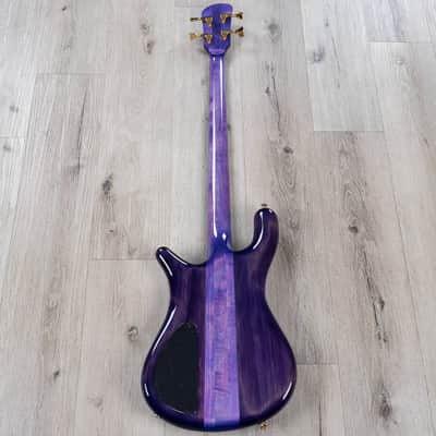 Spector USA NS-2 Bass, Quilt Maple over Reclaimed Redwood, Ultra Violet image 5
