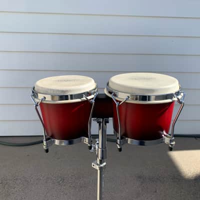 Toca Percussion Synergy Deluxe Bongos - Wine Burst - With Mount image 5