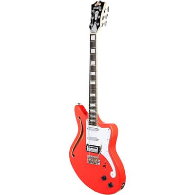 D'Angelico Premier Series Bedford SH Limited-Edition Electric Guitar with Tremolo Regular Fiesta Red image 6