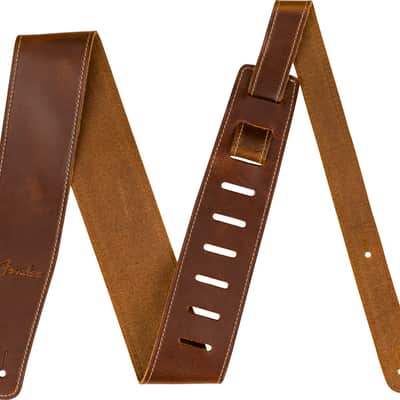 Fender Broken-In Leather Strap, Tan, 2.5'' image 5