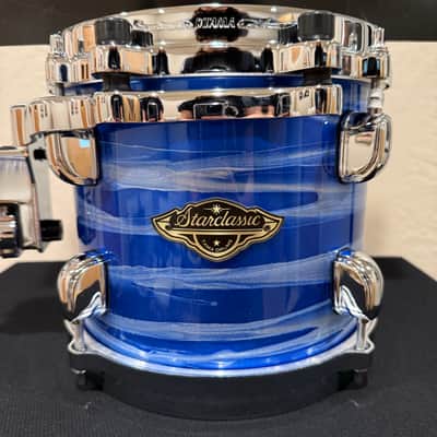 TAMA WBST8A-LOR Starclassic Walnut/Birch 7x8" Rack Tom in Ocean Blue Ripple Lacquer image 2