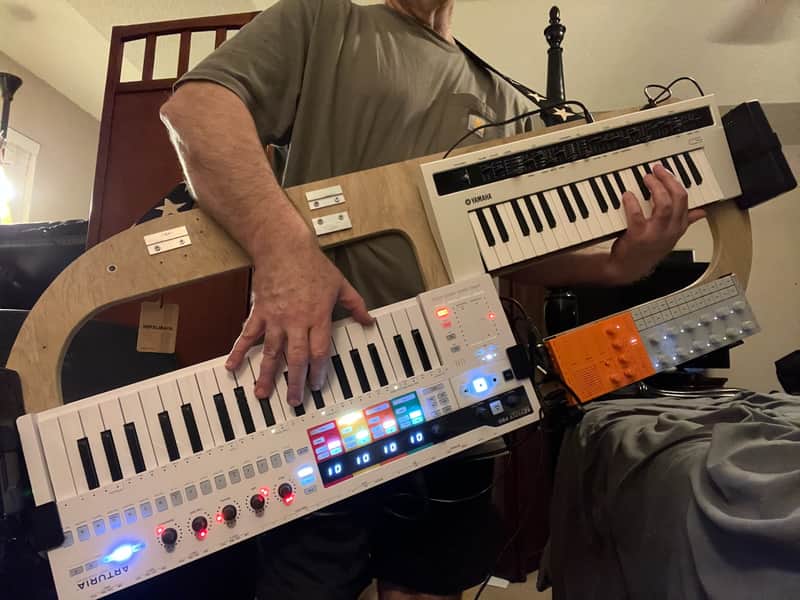 Yamaha Reface KeyStep SeqTrak  "2-Face" Handmade Keytar Platform image 1