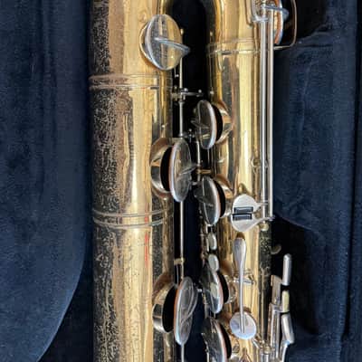Selmer brand Baritone saxophone with case, USA image 2