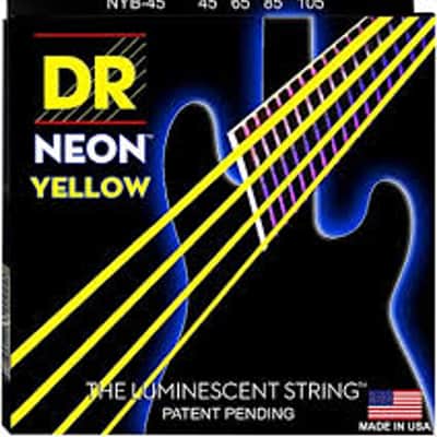 DR NYB-45 HiDef Coated Neon Medium Bass Strings 45-105 image 1