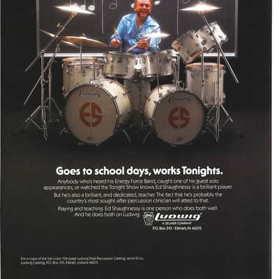 David Frangioni Collection, Ed Shaughnessy's, Tonight Show - 1979 Ludwig 10-Piece Drum Kit w/Hardware!! image 2