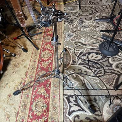 DW DWCP9900 9000 Series Heavy Duty Double-Braced Dual Tom Stand 2010s - Chrome image 7