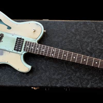 Dax&Co. Ironhorse Deluxe 2022 Aqua/Cream Guitar W/ Hardshell Case & COA! image 14