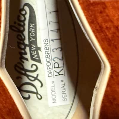 D'Angelico Premier DC Brown Burst With Free Gig Bag image 8
