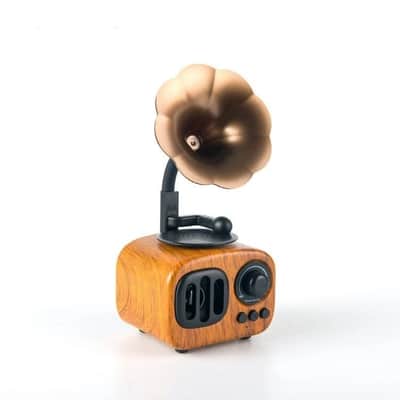 Retro Bluetooth Speaker with FM Radio – Portable Vintage Wireless Speaker with AUX & USB Playback image 2