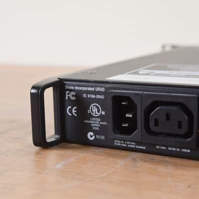 Shure UR4D Dual Wireless Receiver - J5 Band 578-638 MHz (church owned) CG00L1R image 10