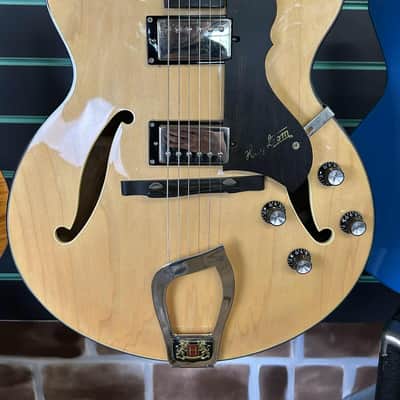 Hagstrom HJ500 Gloss Natural 2006 Hollow Body Electric Guitar image 4