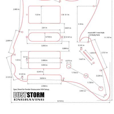 Engraved Cherry Wood Pickguard & Free Tremolo Cover Design #3 for Fender Stratocaster SSS, HSS, HSH Setups Available image 10