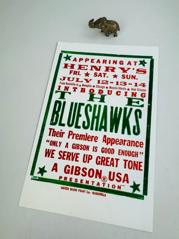 Gibson Blueshawk Promotional Card 1996 image 1