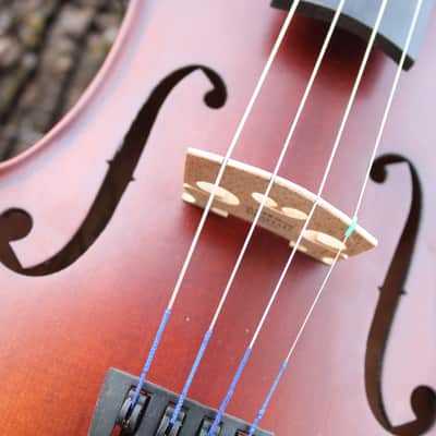 John Juzek 85 Violin Outfit with Case and Bow 4/4 size - Shaded Amber/Tobacco Brown Matte image 17