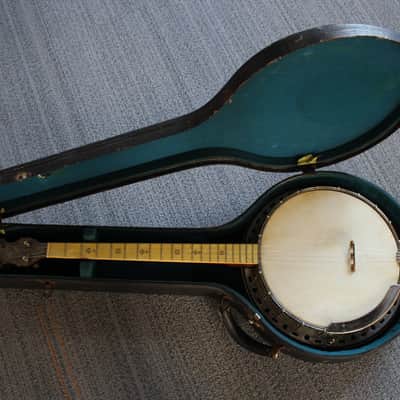 1930's Stromberg-Voisinet Serenader Carved Pearled 4-String Tenor Banjo image 17