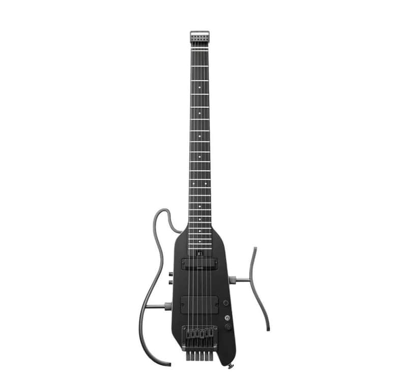 Donner Hush X PRO Headless Ultra Light rechargeable electronic Guitar with effects system BLACK image 1
