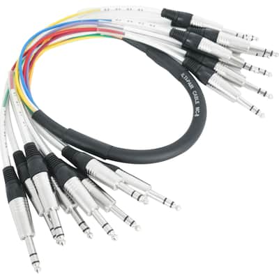 Rockville SQ803 8 Channel 3 Foot 1/4" TRS Snake Cable (Male to Male) image 1