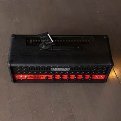 Mesa Boogie Limited Run 90’s Dual Rectifier Head Amplifier - Black Snake Vinyl, Rosso Scuderia Red Chassis image 6