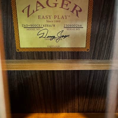 Zager ZAD-900CE  - Natural with Fishman Aura Pro Pickup image 5