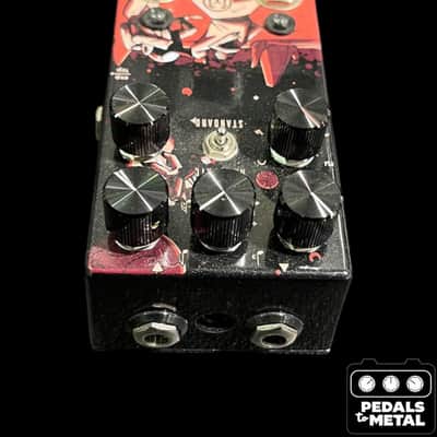 Walrus Audio Monument Harmonic Tap Tremolo V2 Limited Edition - Luna Series 2021 - Black / Red - X20273 image 2