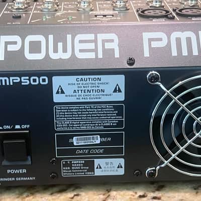 Behringer Europower PMP500 500-Watt 12-Channel Powered Mixer with Multi-Effects Processor 2000s - Dark Gray image 9