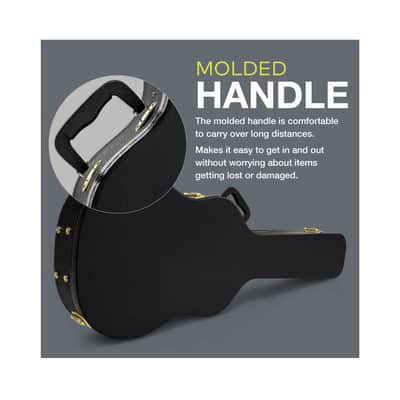 Knox Gear KN-GC02 40-Inch Hard Shell Acoustic Concert Guitar Case image 10