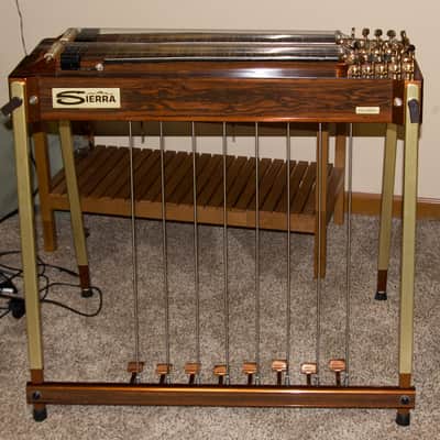 Sierra Olympic Double 10 D10 Pedal Steel Guitar with case 1979 Rosewood/Maroon/Gold image 1