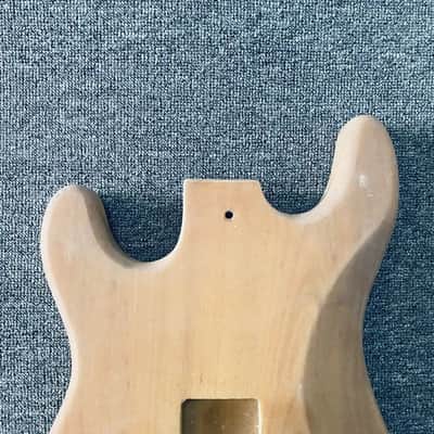 Unfinished Strat Style 6 String Guitar Body in Solid Wood image 7