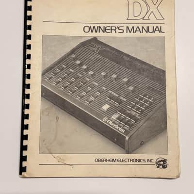 Oberheim DX Owner and Service Manual 1982